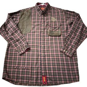 Braeval Artemis Shooting Shirt XL Cotton Merino Wool Plaid Highland Hills Ranch